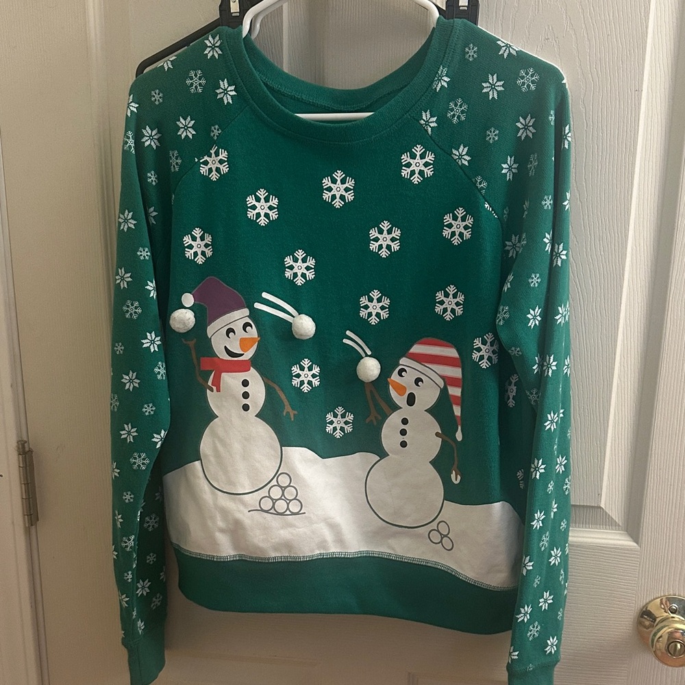 Joe Boxer Green Snowman Sweater - L